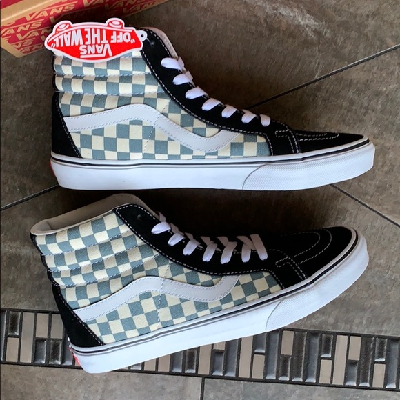 VANS Sk8-Hi REISSUE CHECKERBOARD BLK/Citadel Men’s - Picture 13 of 16